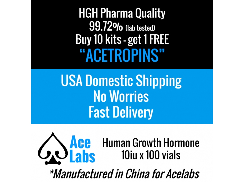 HGH -Acetropin- Pharma Quality 99.72 Purity - Buy 10 Kits, Get 1 Kit Free