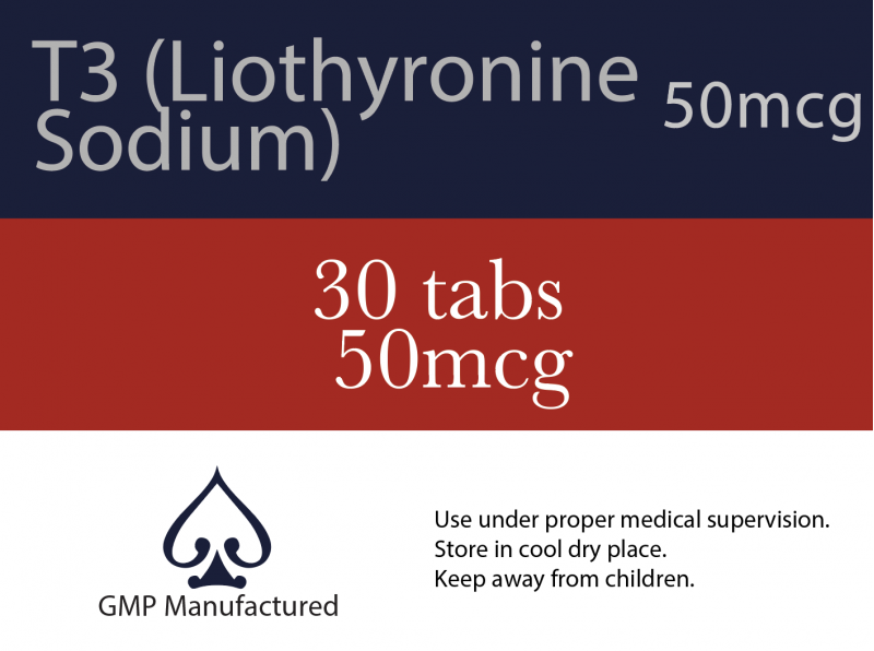 T3 Liothyronine Sodium (Cytomel) 30 Tabs 50mcg
