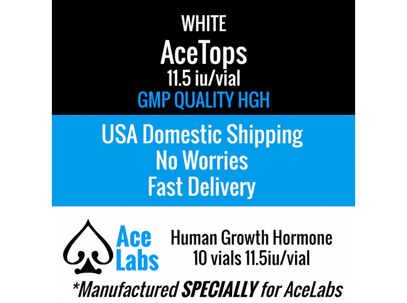 HGH White AceTops GMP 11.5iu 10 Vials Domestic Shipping