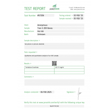 Trenbolone Enanthate GMP Bones Line 200mg 10ml