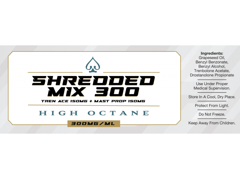Shredded Mix 300 Tren Ace 150 and Mast Prop 150 High Octane GMP